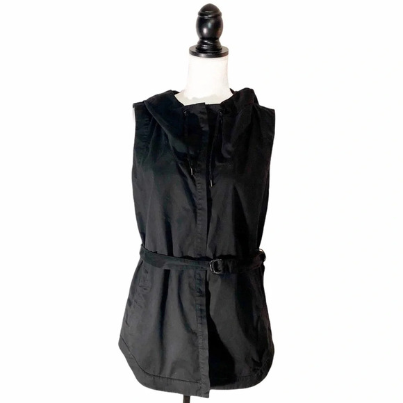 LAFAYETTE 148 New York Anorak Button Down Hooded Outdoor Sleeveless Jacket - Picture 3 of 13